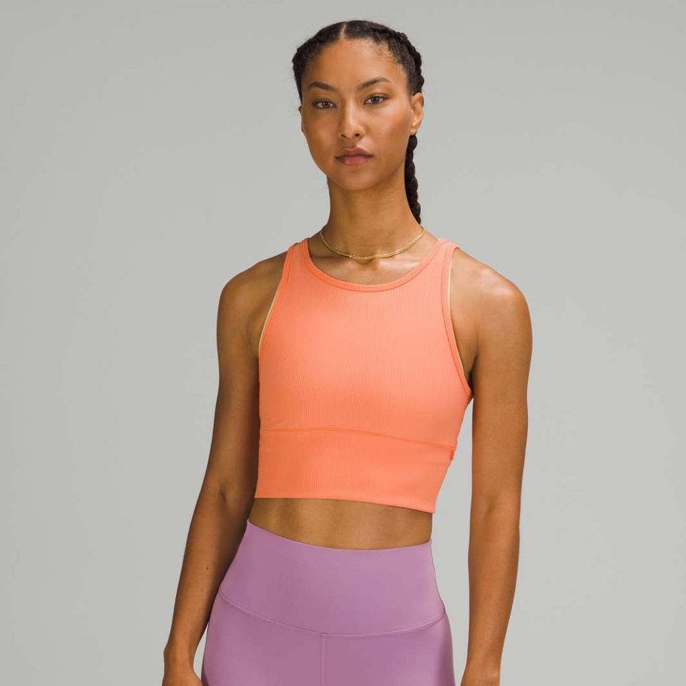 Lululemon Power Pivot Rib Tank - Golden Apricot